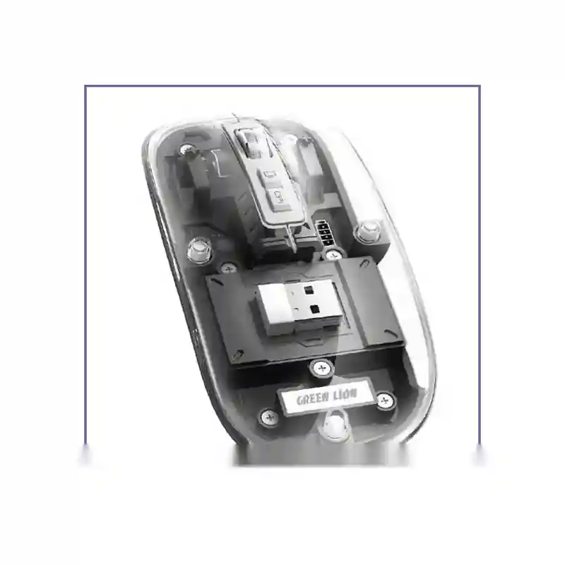 E202459-1-92214329aca3 موس بیسیم گرین لاین Green Lion Transparent Mouse GL-113 - تصویر 1