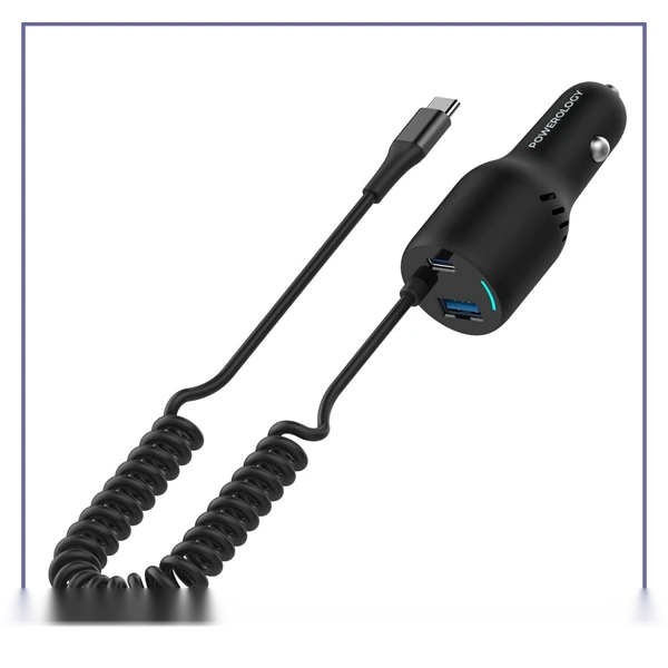 E203314-1-ff30f2a489d4 شارژرفندکی 100 وات با کابل پاورولوژی Powerology Car Charger 100W PCCSR016 - تصویر 1