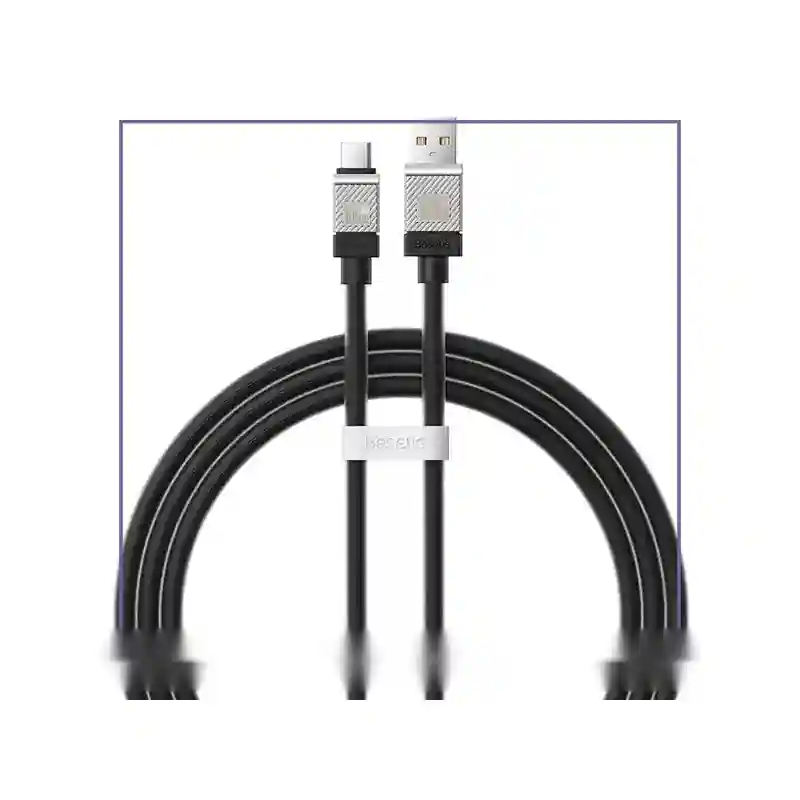 E203775-1-628ee19c2ae6 کابل شارژ 100 وات تایپ سی فست بیسوس Baseus CoolPlay Series Type-C CAKW00060 - مشکی - تصویر 1