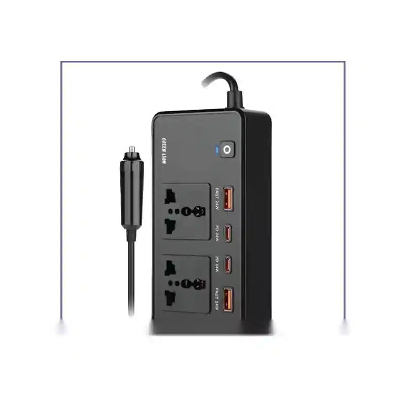 E203881-1-cf666c3873d5 اینورتر 200 وات گرین لاین Green Lion 200W Car Inverter GNGC200CINBK - تصویر 1