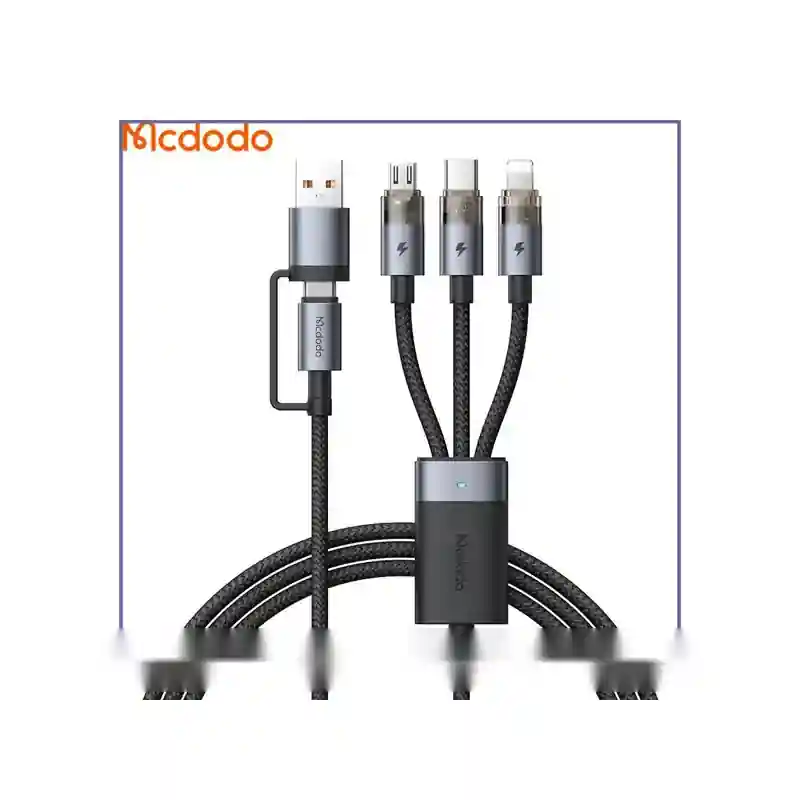 E204056-1-4d3b1e998adf کابل 100 وات 2 به 3 مک دودو Mcdodo 6in1 Charging Cable CA-7260 - تصویر 1