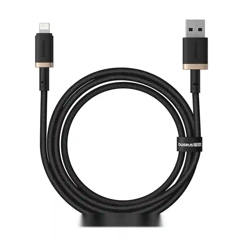 E204331-1-dc48e7d3167f کابل لایتنینگ 1 متر بیسوس Baseus Dura Lightning Charging Cable CB000122 - مشکی طلایی - تصویر 1