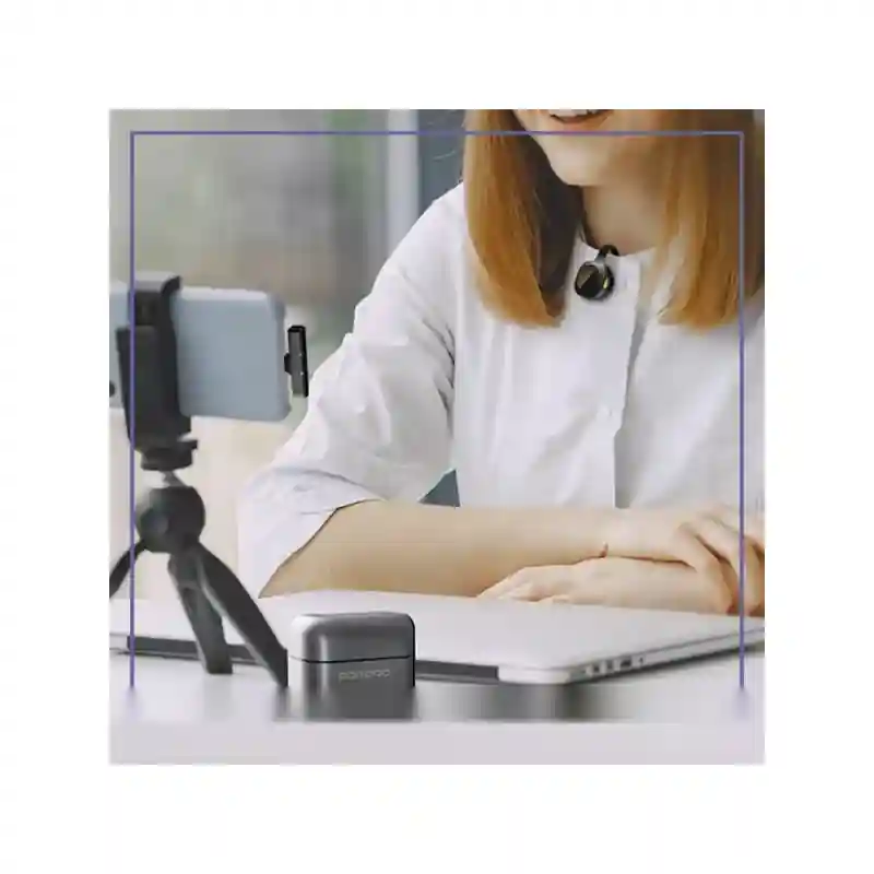 میکروفون یقه ای بیسیم پرودو Porodo Movo Lavalier Microphone Type-C PDLAMPHF76BK