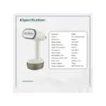 اتو بخار دستی 1800 وات گرین لاین Green Lion Steam Garment Steamer GNGS1800WBG - تصویر 2