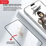 گلس تمام صفحه تمام چسب آیفون Apple iPhone 15 Pro Max Gorilla Anti Static Glass - تصویر 4