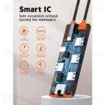 هاب 6 پورت تایپ سی الدینیو LDNIO DS-26U توان 100 وات - تصویر 9