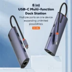 هاب 6 پورت تایپ سی الدینیو LDNIO DS-16U توان 100 وات - تصویر 3