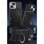 قاب ضد ضربه مگنتی Apple iPhone 16 Pro Magnetic Support Case دارای محافظ دوربین - تصویر 2