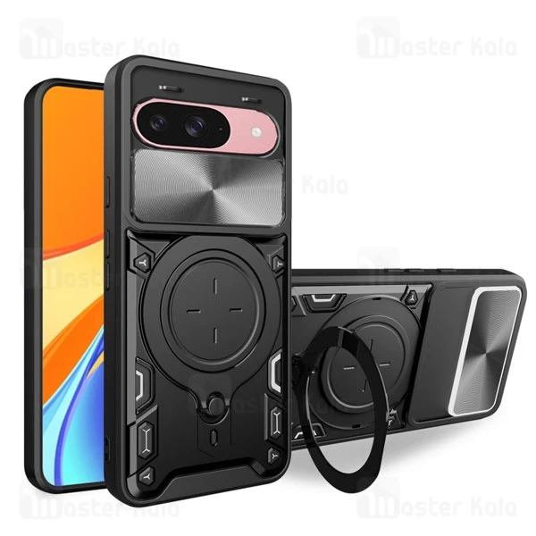 M144873BLACK-1 قاب ضد ضربه مگنتی گوگل Google Pixel 9 / 9 Pro Magnetic Support Case دارای محافظ دوربین - تصویر 1