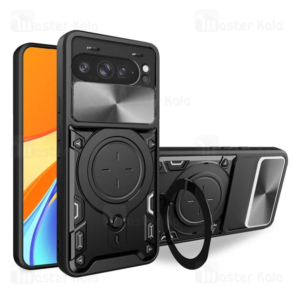 M144874BLACK-1 قاب ضد ضربه مگنتی گوگل Google Pixel 9 Pro XL Magnetic Support Case دارای محافظ دوربین - تصویر 1