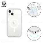 قاب محافظ مگ سیف گرین لاین آیفون Apple iPhone 14 Plus Green Lion Magsafe Delgado Clear Case
