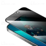 گلس حریم شخصی تمام صفحه تمام چسب آیفون گرین لاین Apple iPhone 14 Plus Green Lion 3D Elegant Privacy - تصویر 6