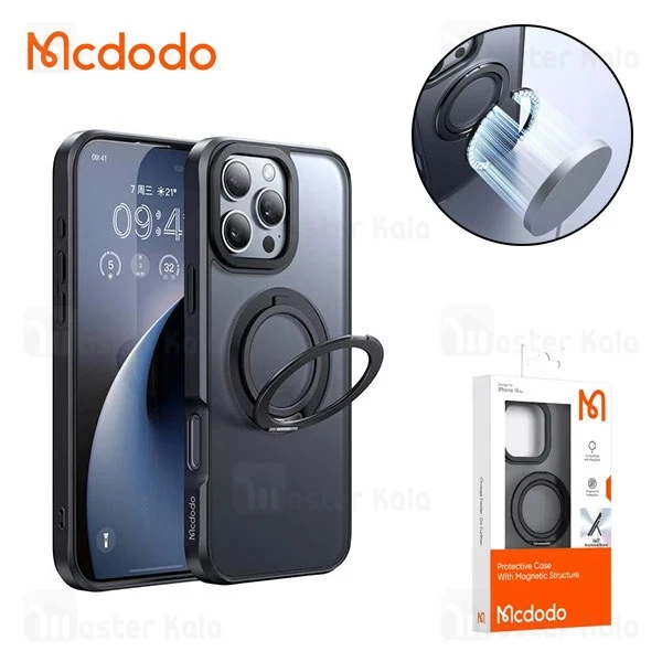 M152849BLACK-1 قاب محافظ مگنتی مک دودو آیفون Mcdodo PC-4933 iPhone 16 Pro Max MagSafe Case - تصویر 1