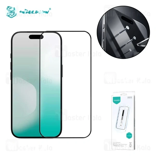 M153026BLACK-1 گلس تمام صفحه تمام چسب آیفون Apple iPhone 17 Pro Nillkin CP+ Pro - تصویر 1