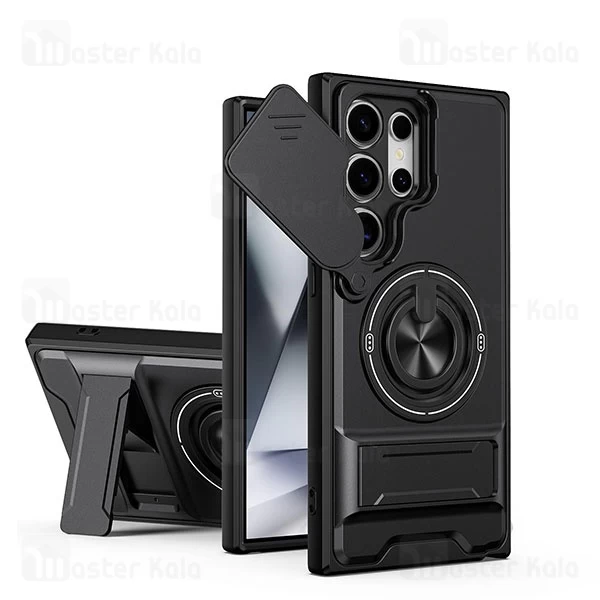 M153182BLACK-1 قاب ضد ضربه مگنتی Samsung Galaxy S24 ULTRA Magnetic Multifunctional Case دارای محافظ دوربین - تصویر 1
