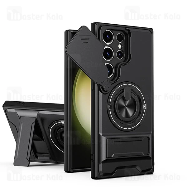 M153186BLACK-1 قاب ضد ضربه مگنتی Samsung Galaxy S22 ULTRA Magnetic Multifunctional Case دارای محافظ دوربین - تصویر 1