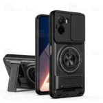 قاب ضد ضربه مگنتی Xiaomi Poco M7 4G Magnetic Multifunctional Case دارای محافظ دوربین