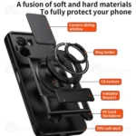 قاب ضد ضربه مگنتی Xiaomi Poco M7 4G Magnetic Multifunctional Case دارای محافظ دوربین - تصویر 8