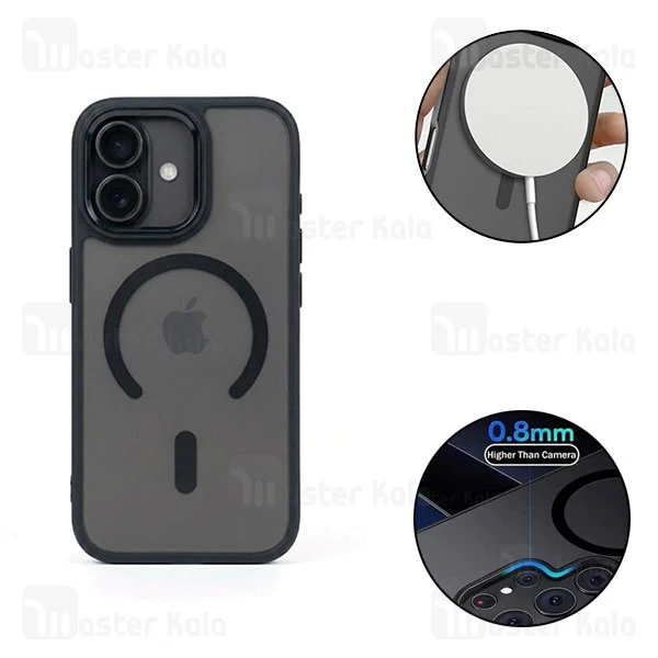 M153338BLACK-1 قاب محافظ مگ سیف آیفون Apple iPhone 17 Matte Plexiglass - تصویر 1
