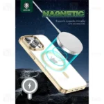 قاب محافظ مگ سیف گرین لاین آیفون Apple iPhone 14 Pro Max Green Lion Delgado Chrome - تصویر 6