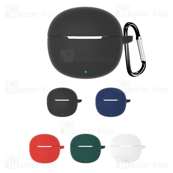 M161831BLUEDARK-1 کاور محافظ سیلیکونی هندزفری کیو سی وای Xiaomi QCY T20 دارای قلاب آویز - تصویر 1