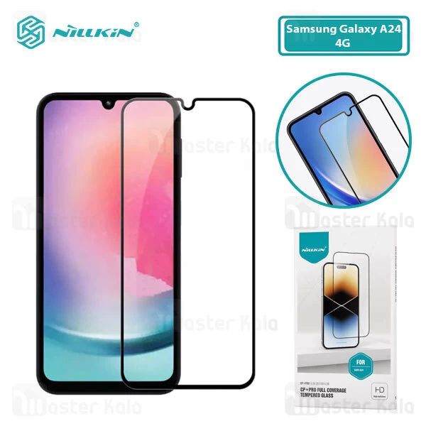 M161887BLACK-1 گلس تمام صفحه تمام چسب Samsung Galaxy A24 4G Nillkin CP+ Pro - تصویر 1