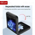 قاب ضد ضربه مگنتی Samsung Galaxy Z Flip 4 5G Magnetic Support Case دارای محافظ دوربین - تصویر 4