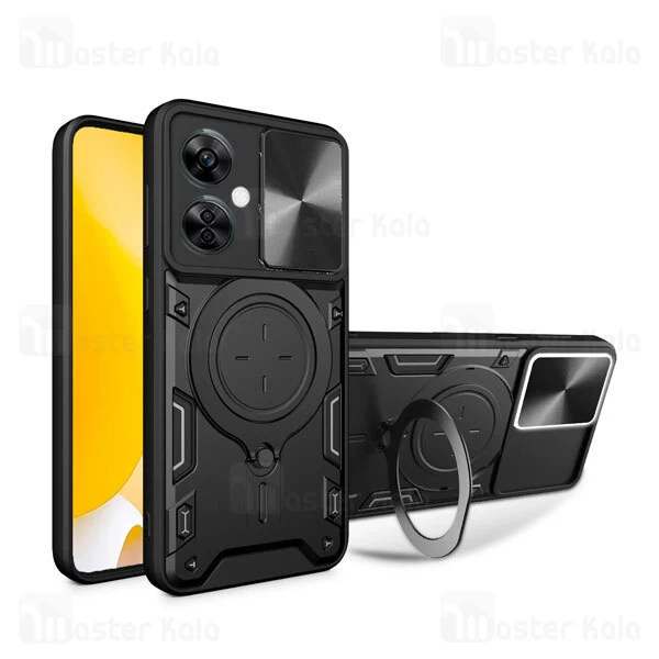 M171923BLACK-1 قاب ضد ضربه مگنتی OnePlus Nord N30 Magnetic Support Case دارای محافظ دوربین - تصویر 1