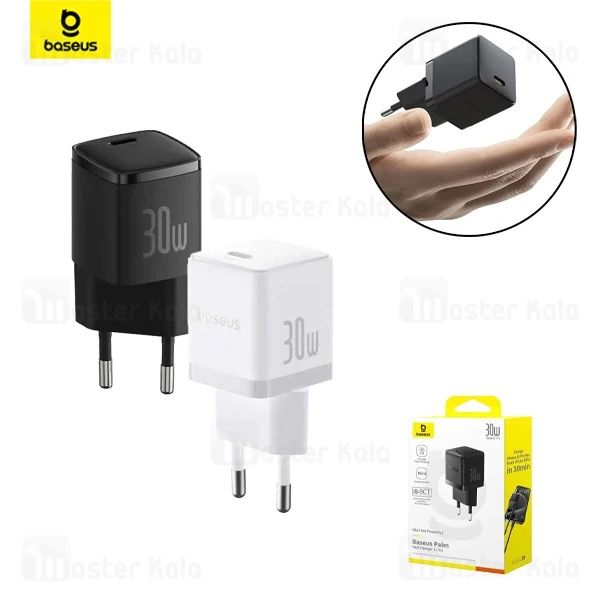 M173714BLACK-1 شارژر دیواری بیسوس Baseus Palm 30W P1011160A213-00 توان 30 وات - تصویر 1