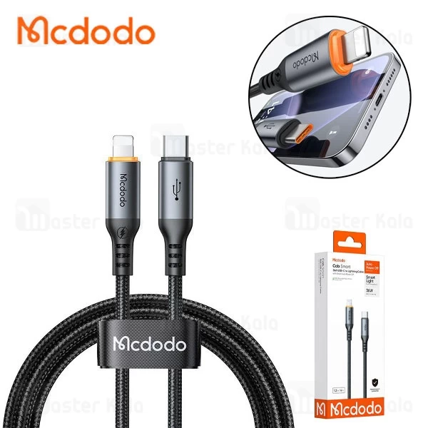 M173904BLACK-1 کابل Type-C به لایتنینگ مک دودو Mcdodo CA-0870 طول 1.2 متر توان 36 وات - تصویر 1