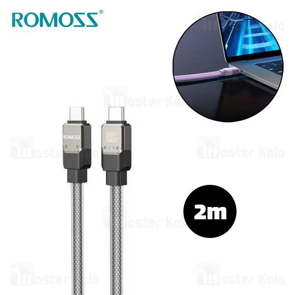 M174130BLACK-1 کابل Type C به Type C روموس Romoss CB323C طول 2 متر توان 140 وات - تصویر 1