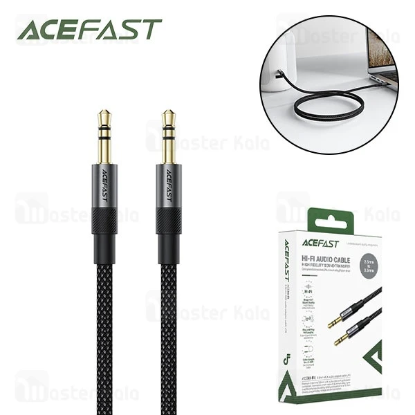 M183407BLACK-1 کابل انتقال صدا Aux ایس فست ACEFAST J10 طول 1 متر - تصویر 1
