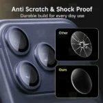محافظ لنز فلزی دوربین مانکی Apple iPhone 17 Pro / 17 Pro Max Monkey Camera Lens - تصویر 8