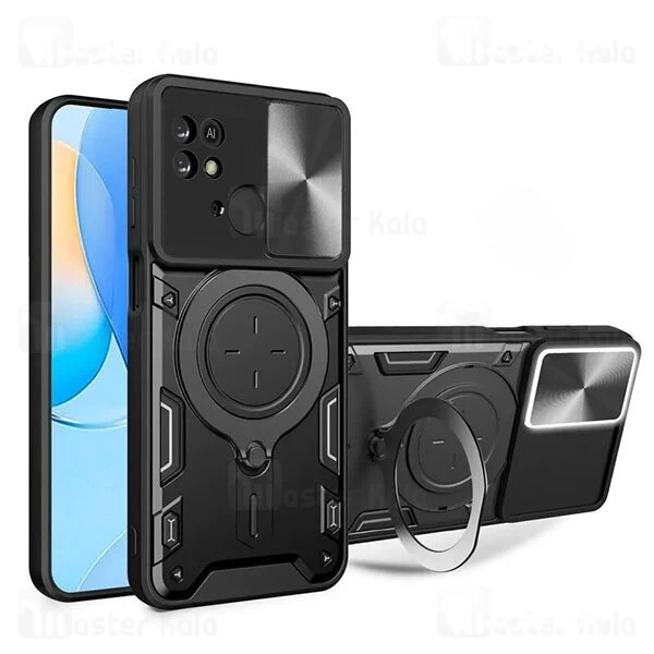 M194590BLACK-1-2 قاب ضد ضربه مگنتی Xiaomi Redmi 10C Magnetic Support Case دارای محافظ دوربین - تصویر 1