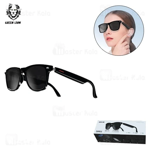 M144795BLACK-1-1 عینک آفتابی هوشمند گرین لاین Green Lion Paris 2 Smart Glass GNPA2SGLSSBK - تصویر 1