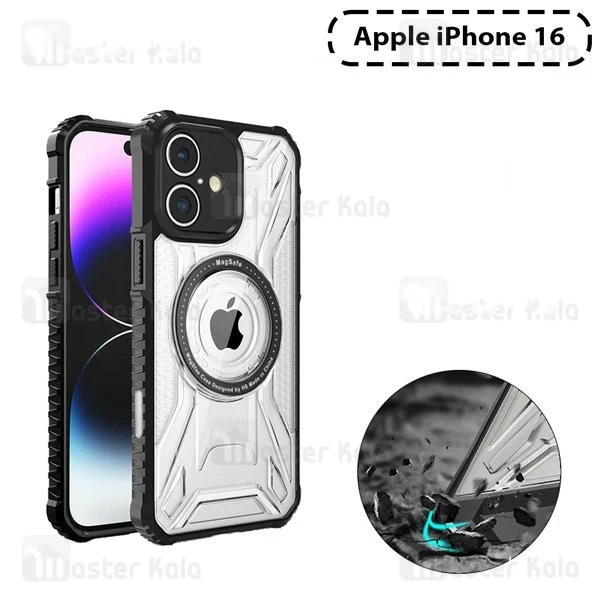 M144861BLACKCLEAR-1 قاب مگنتی آرمور آیفون Apple iPhone 16 Magnetic Armor - تصویر 1