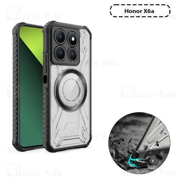 M144867BLACKCLEAR-1 قاب مگنتی آرمور آنر Honor X6a / X6a Plus Magnetic Armor - تصویر 1