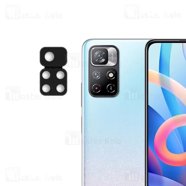 M151064BLACK-1 محافظ لنز فلزی دوربین موبایل شیائومی Xiaomi Redmi Note 11s 5G / Poco M4 Pro 5G Metal Lens - تصویر 1