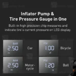 کمپرسور باد بیسوس Baseus Super Mini Inflator Pump CRCQ000001 دارای چراغ LED - تصویر 11