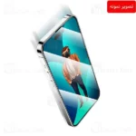 گلس توری دار تمام صفحه تمام چسب آیفون گرین لاین Apple iPhone 14 Plus Green Lion 3D Desert Anti-Dust - تصویر 3