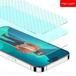 گلس توری دار تمام صفحه تمام چسب آیفون گرین لاین Apple iPhone 14 Plus Green Lion 3D Desert Anti-Dust - تصویر 5