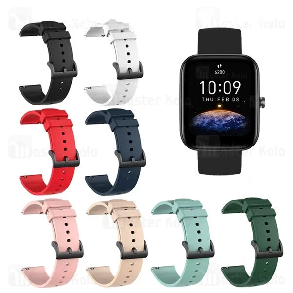 M152109RED-1 بند سیلیکونی ساعت هوشمند شیائومی Xiaomi Amazfit Bip 3 Strap Silicone Band - تصویر 1