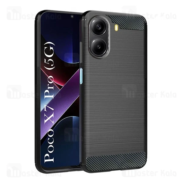 M152845BLACK-1 قاب فیبر کربنی شیائومی Xiaomi Redmi Turbo 4 / Poco X7 Pro 5G Rugged Armor Fiber Carbon - تصویر 1