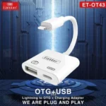 تبدیل لایتنینگ اتصال همزمان شارژر و USB ارلدام Earldom OT43 - تصویر 5