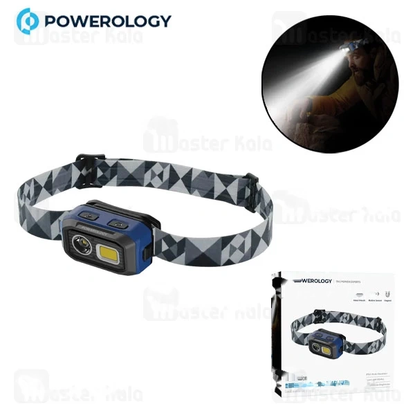 M174454COLOR863-1 چراغ قوه پیشانی هدلایت پاورولوژی Powerology PWZF6578BK - تصویر 1