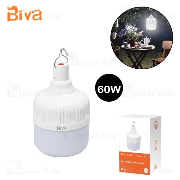 M183148COLOR863-1 لامپ آویزدار شارژی بیوا Biva LED-02 60W Rechargable LED Light - تصویر 1