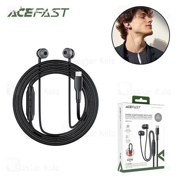 M183337GRAY-1 هندزفری سیمی Type C ایس فست ACEFAST L8 - تصویر 1