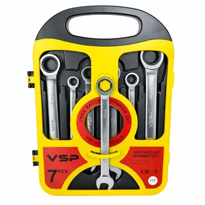آچار یکسر تخت و یکسر رینگی وی اس پی مدل CR-V مجموعه 7 عددی