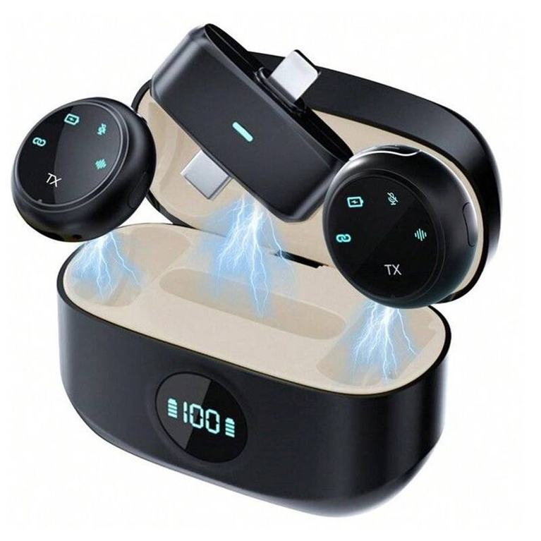 product-0452c5fe2faf1588-767px-50kb-1 میکروفون یقه ای بی سیم K31Pro Wireless Lapel Microphone - تصویر 1