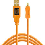 کابل Tether Tools CU8015-ORG TetherPro USB 2.0 A to Mini-B 8 pin 38cm